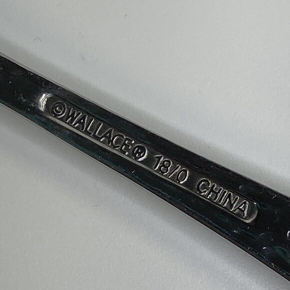 Wallace Continental Sugar Spoon Hammered Handle Stainless 18/0 - Picture 5 of 8